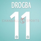 Chelsea 2013-2015 Drogba #11 Champions League Homekit Nameset Printing 