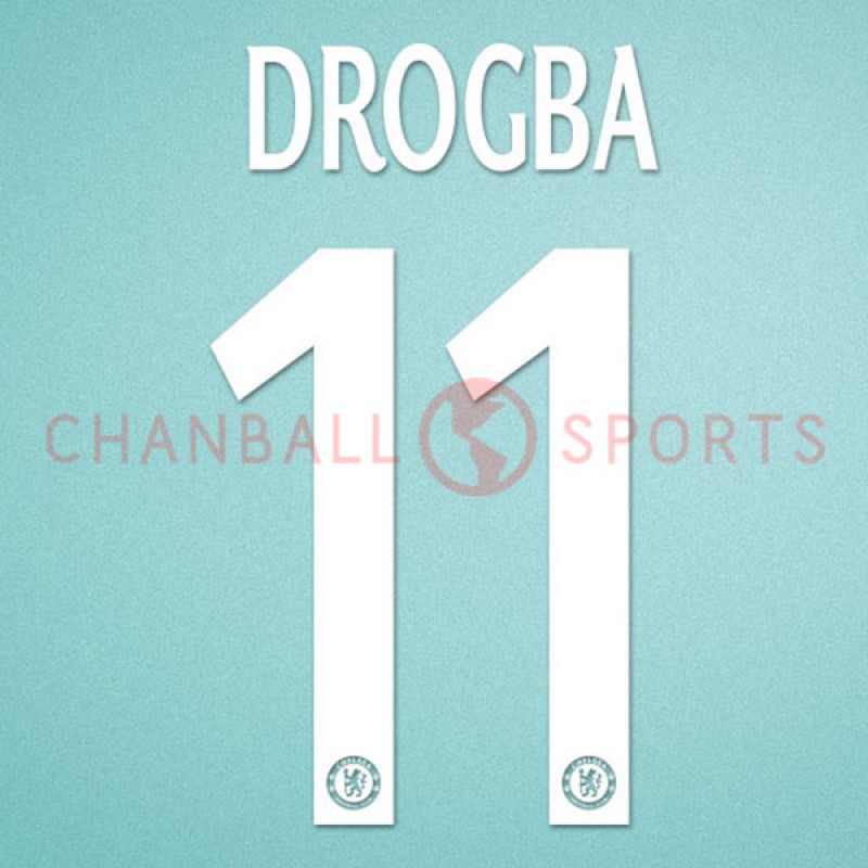 Chelsea 2013-2015 Drogba #11 Champions League Homekit Nameset Printing 