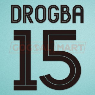 Chelsea 2004-2006 Drogba #15 Champions League Awaykit Nameset Printing
