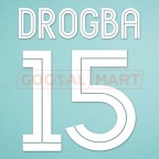 Chelsea 2004-2006 Drogba #15 Champions League Homekit Nameset Printing