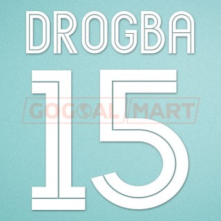 Chelsea 2004-2006 Drogba #15 Champions League Homekit Nameset Printing