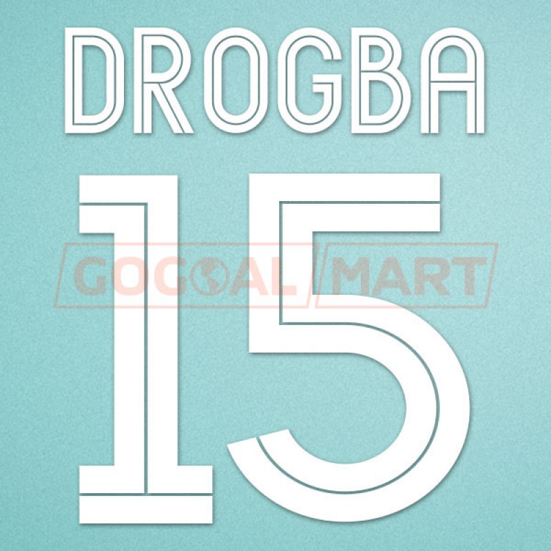 Chelsea 2004-2006 Drogba #15 Champions League Homekit Nameset Printing