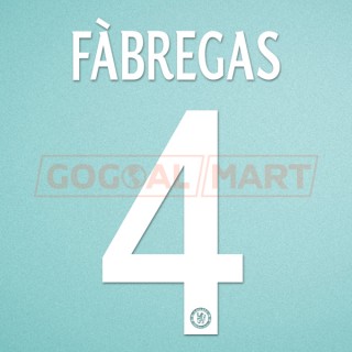 Chelsea 2014-2015 Fabregas #4 Champions League Homekit Nameset Printing
