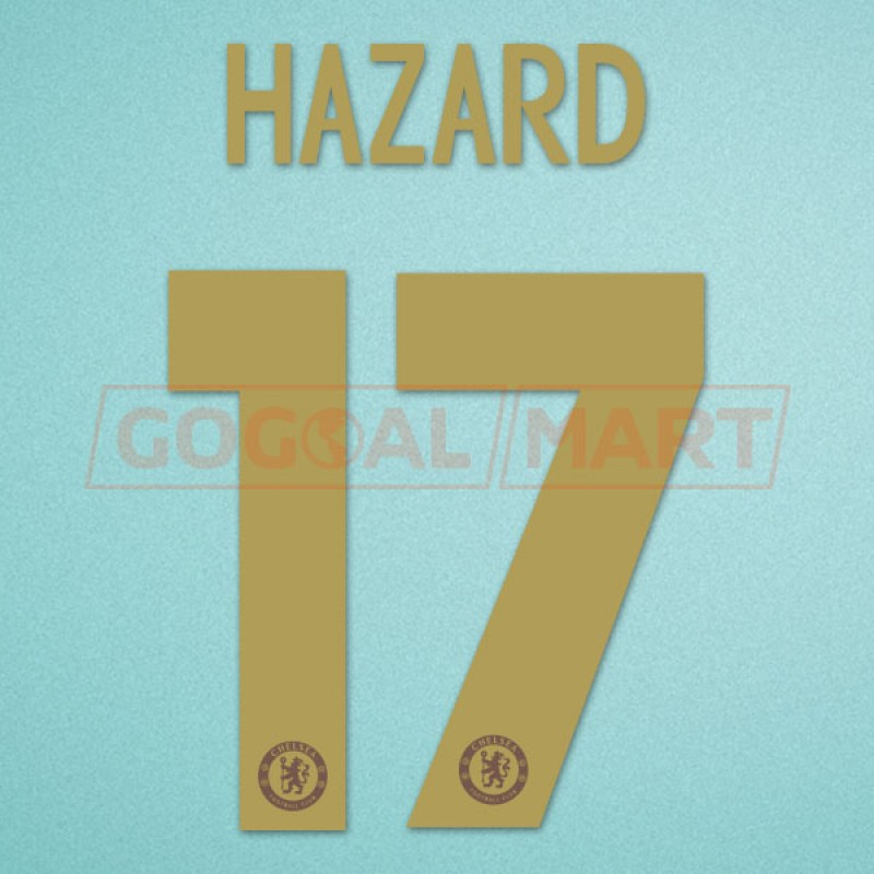 Chelsea 2012-2013 Hazard #17 Champions League Homekit Nameset Printing 