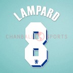 Chelsea 2010-2012 Lampard #8 Champions League Homekit Nameset Printing 