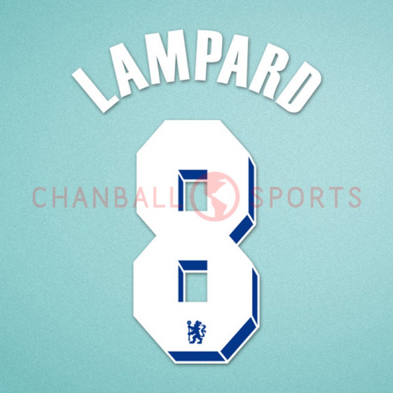 Chelsea 2010-2012 Lampard #8 Champions League Homekit Nameset Printing 