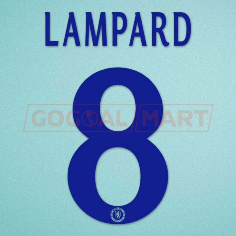 Chelsea 2013-2015 Lampard #8 Champions League Awaykit Nameset 