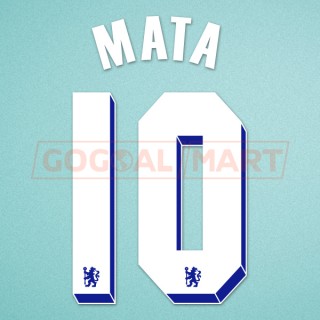 Chelsea 2010-2012 Mata #10 Champions League Homekit Nameset Printing 