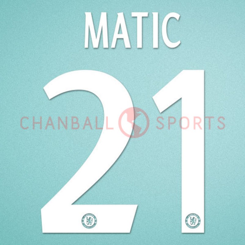 Chelsea 2013-2015 Matic #21 Champions League Homekit Nameset Printing 