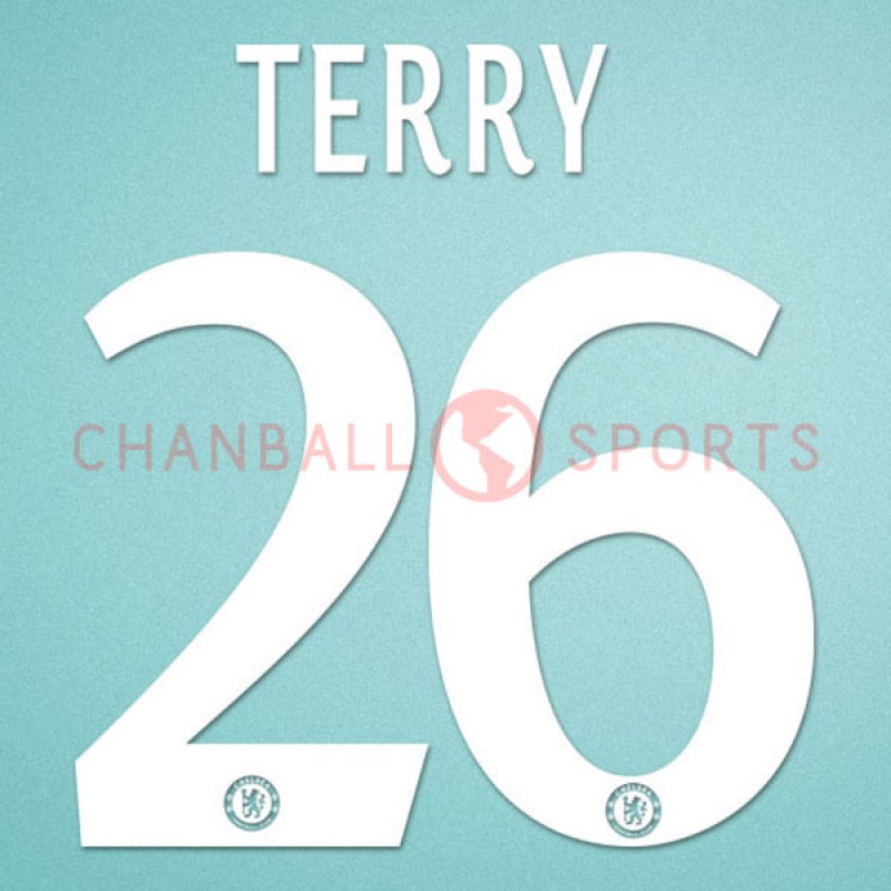 Chelsea 2013-2015 Terry #26 Champions League Homekit Nameset Printing 