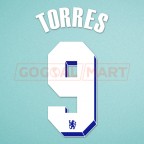 Chelsea 2010-2012 Torres #9 Champions League Homekit Nameset Printing 