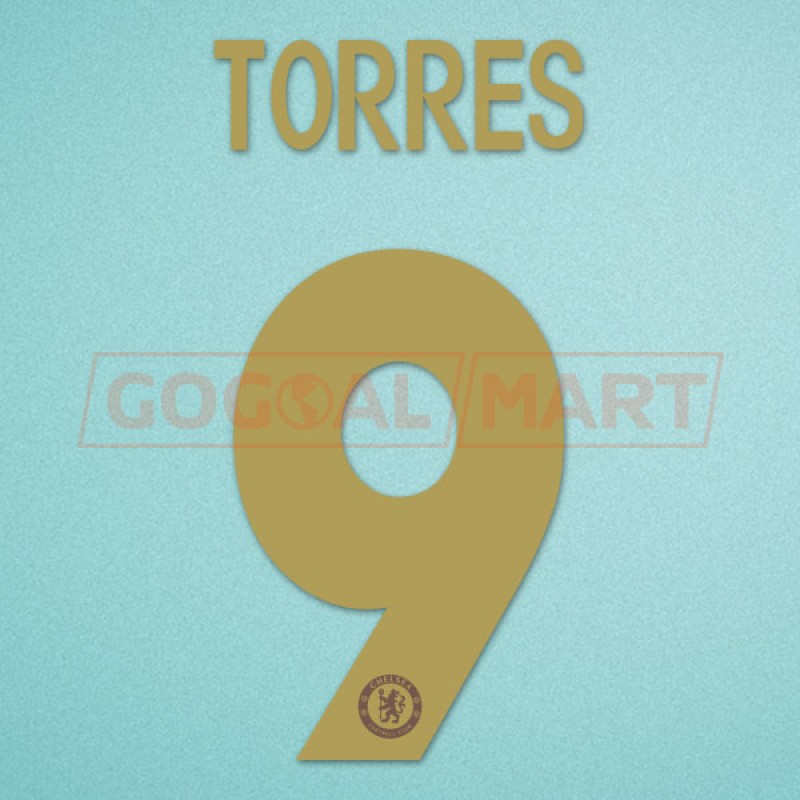 Chelsea 2012-2013 Torres #9 Champions League Homekit Nameset Printing 
