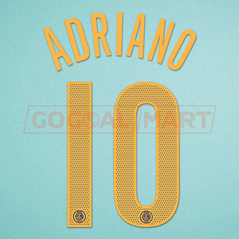 Inter Milan 2004-2006 Adriano #10 Champions League Homekit Nameset Printing