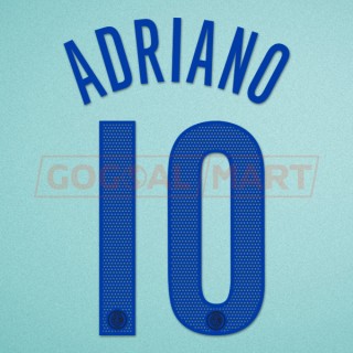 Inter Milan 2005-2006 Adriano #10 Awaykit Nameset Printing