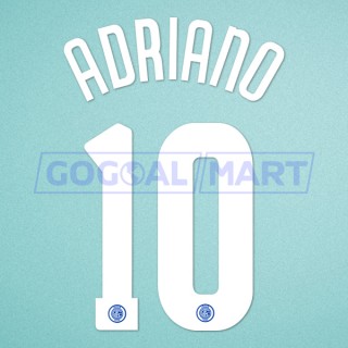 Inter Milan 2006-2007 Adriano #10 Homekit Nameset Printing
