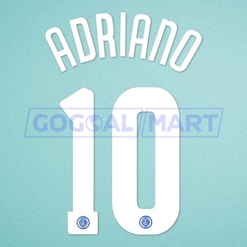 Inter Milan 2006-2007 Adriano #10 Homekit Nameset Printing