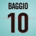 Inter Milan 1999-2000 Baggio #10 Awaykit Nameset Printing