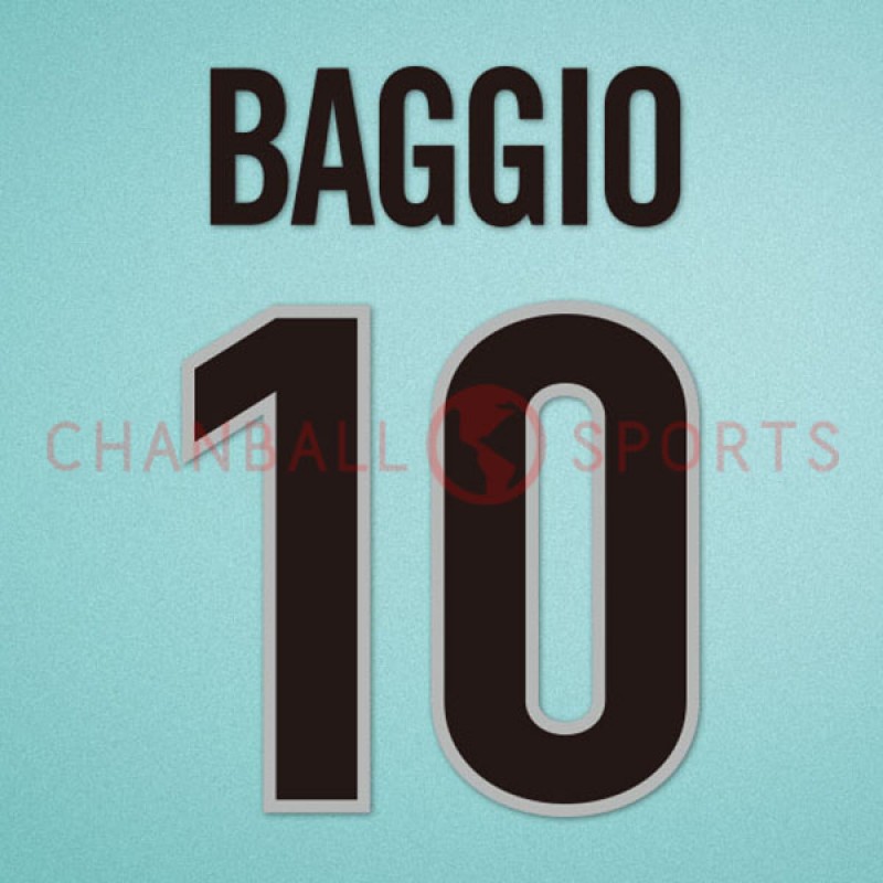 Inter Milan 1999-2000 Baggio #10 Awaykit Nameset Printing