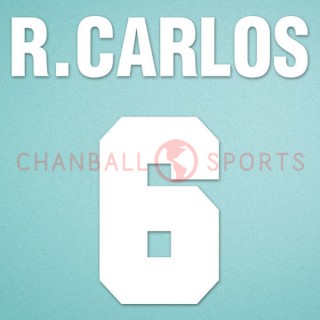 Inter Milan 1995-1996 Roberto Carlos #6 Homekit Nameset Printing