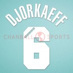 Inter Milan 1996-1997 Djorkaeff #6 Homekit Nameset Printing