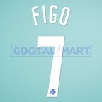 Inter Milan 2006-2007 Figo #7 Homekit Nameset Printing