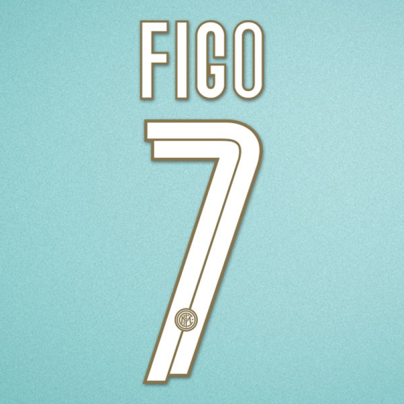 Inter Milan 2008-2009 Figo #7 Homekit Nameset Printing