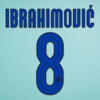 Inter Milan 2007-2008 Ibrahimovic #8 Awaykit Nameset Printing