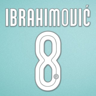 Inter Milan 2007-2008 Ibrahimovic #8 Homekit Nameset Printing