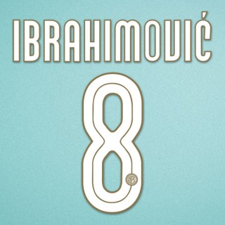 Inter Milan 2008-2009 Ibrahimovic #8 Homekit Nameset Printing