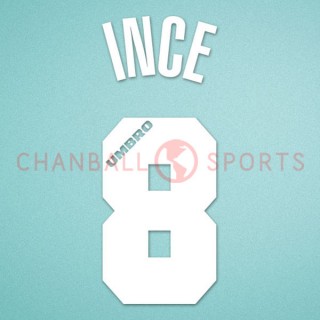 Inter Milan 1996-1997 Ince #8 Homekit Nameset Printing