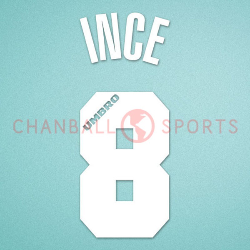 Inter Milan 1996-1997 Ince #8 Homekit Nameset Printing