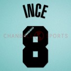 Inter Milan 1996-1997 Ince #8 Awaykit Nameset Printing