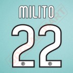 Inter Milan 2009-2011 Milito #22 Homekit Nameset Printing