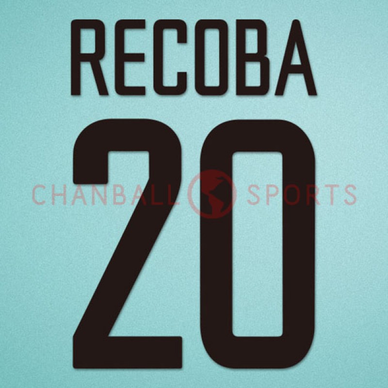Inter Milan 2002-2004 Recoba #20 Awaykit Nameset Printing