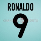 Inter Milan 2000-2001 Ronaldo #9 Awaykit Nameset Printing