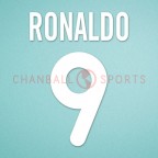 Inter Milan 2000-2001 Ronaldo #9 Homekit Nameset Printing