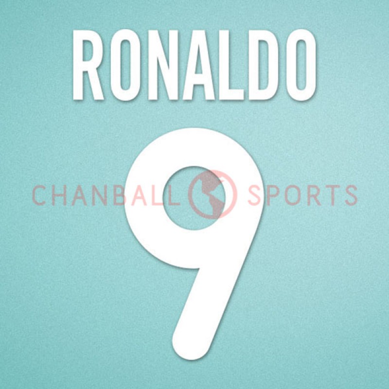 Inter Milan 2000-2001 Ronaldo #9 Homekit Nameset Printing