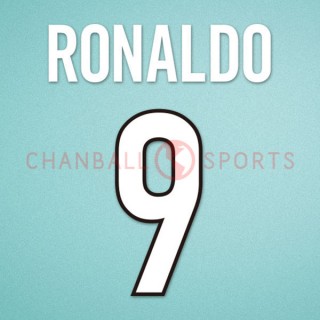 Inter Milan 1998-1999 Ronaldo #9 Homekit Nameset Printing
