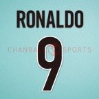 Inter Milan 1998-1999 Ronaldo #9 Awaykit Nameset Printing