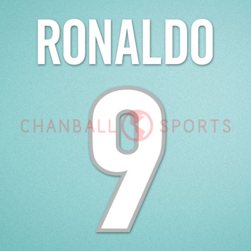 Inter Milan 1999-2000 Ronaldo #9 Homekit Nameset Printing
