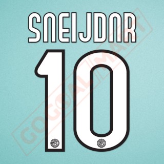 Inter Milan 2009-2011 Sneijder #10 Homekit Nameset Printing
