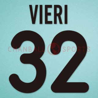 Inter Milan 2000-2002 Vieri #32 Awaykit Nameset Printing
