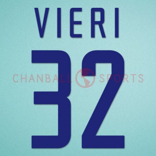 Inter Milan 2002-2004 Vieri #32 3rd Awaykit Nameset Printing
