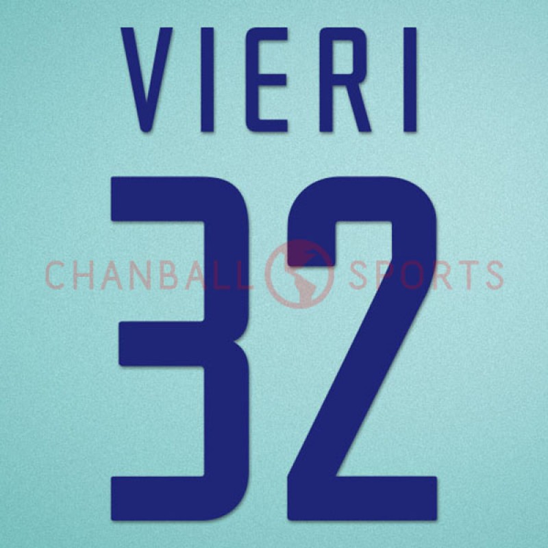 Inter Milan 2002-2004 Vieri #32 3rd Awaykit Nameset Printing