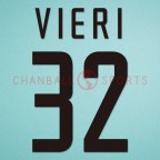 Inter Milan 2002-2004 Vieri #32 Awaykit Nameset Printing