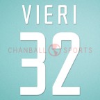 Inter Milan 2002-2004 Vieri #32 Homekit Nameset Printing