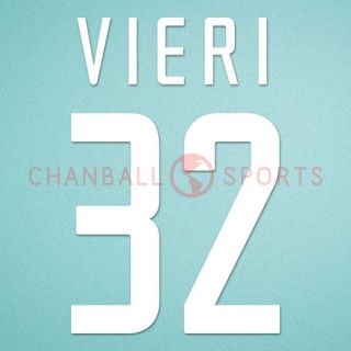 Inter Milan 2002-2004 Vieri #32 Homekit Nameset Printing