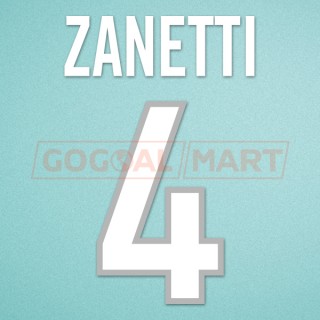 Inter Milan 1999-2000 J.Zanetti #4 Homekit  Nameset Printing