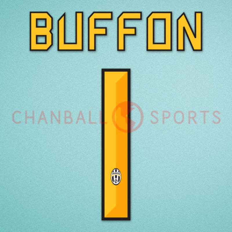Juventus 2010-2012 Buffon #1 Homekit Nameset Printing 