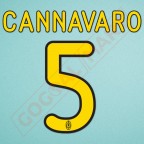 Juventus 2008-2010 Cannavaro #5 Homekit Nameset Printing